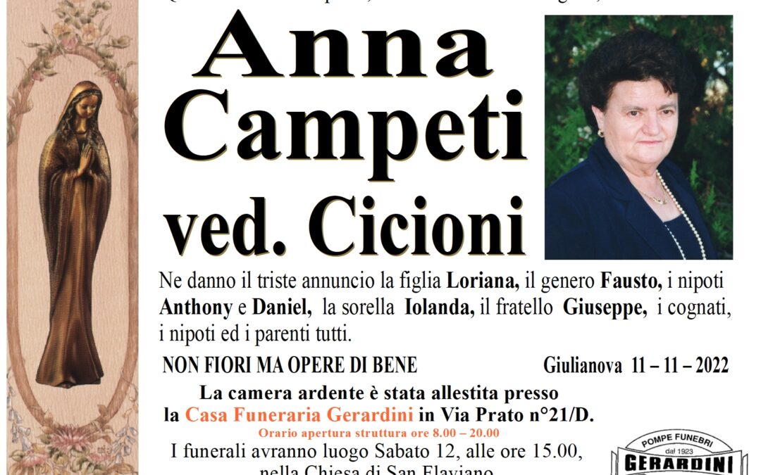 ANNA CAMPETI VED. CICIONI