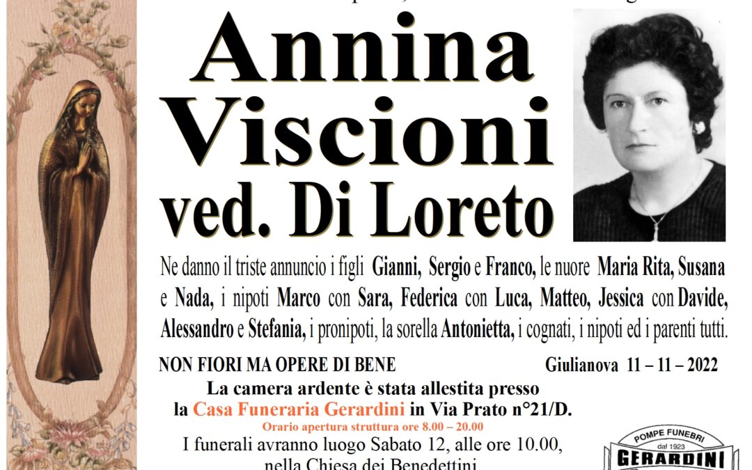 ANNINA VISCIONI VED. DI LORETO