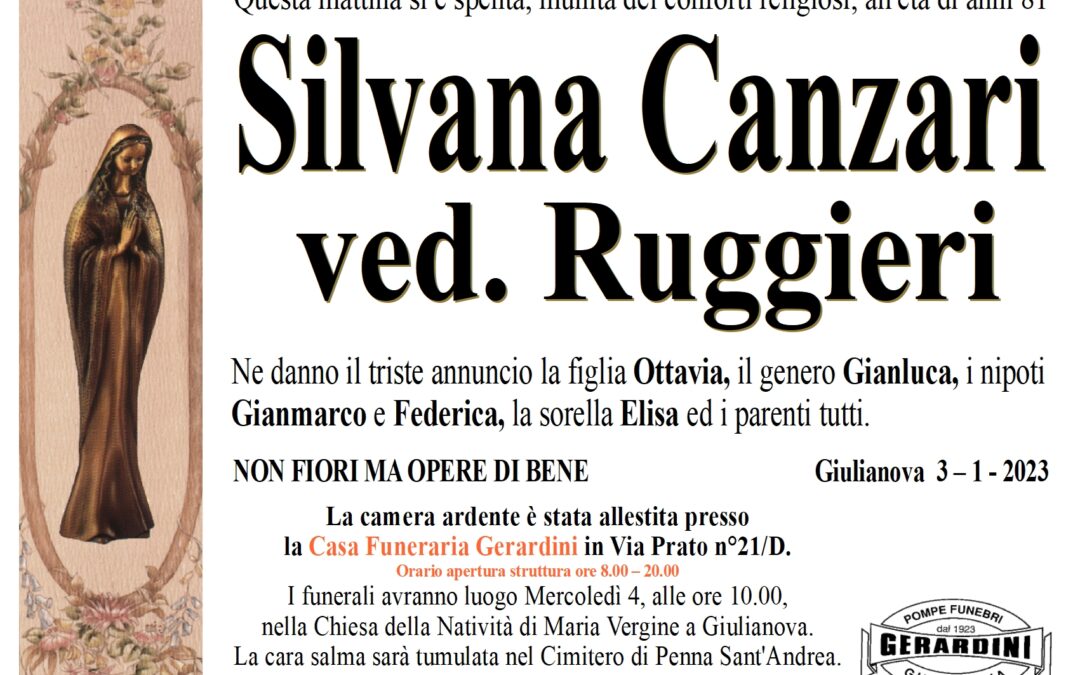 SILVANA CANZARI VED. RUGGIERI