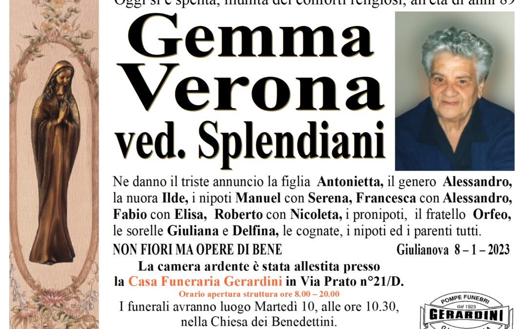 GEMMA VERONA ved. SPLENDIANI