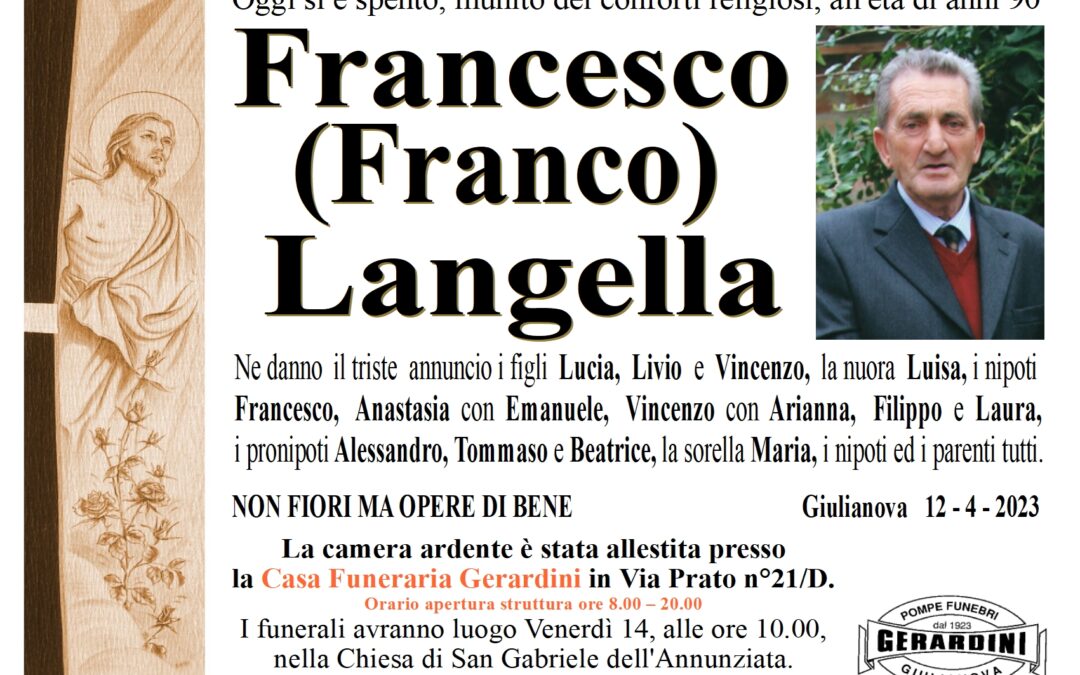 FRANCESCO (FRANCO) LANGELLA