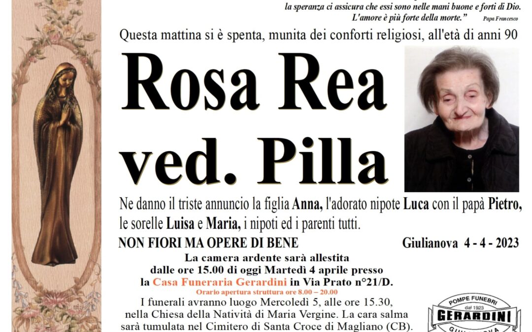 ROSA REA VED. PILLA