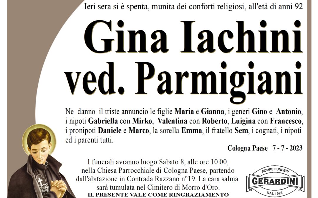 GINA IACHINI VED.PARMIGIANI