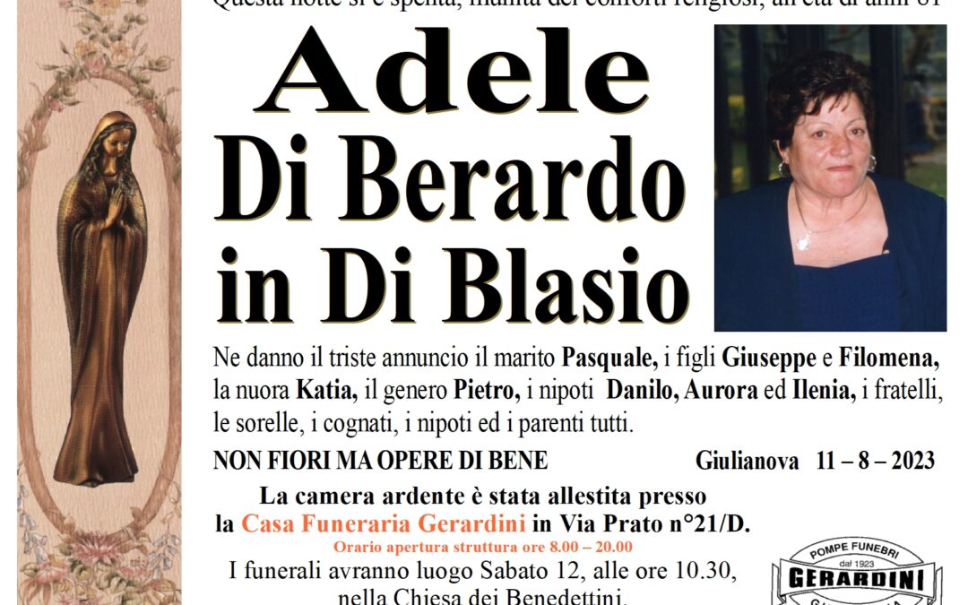 ADELE DI BERARDO IN DI BLASIO