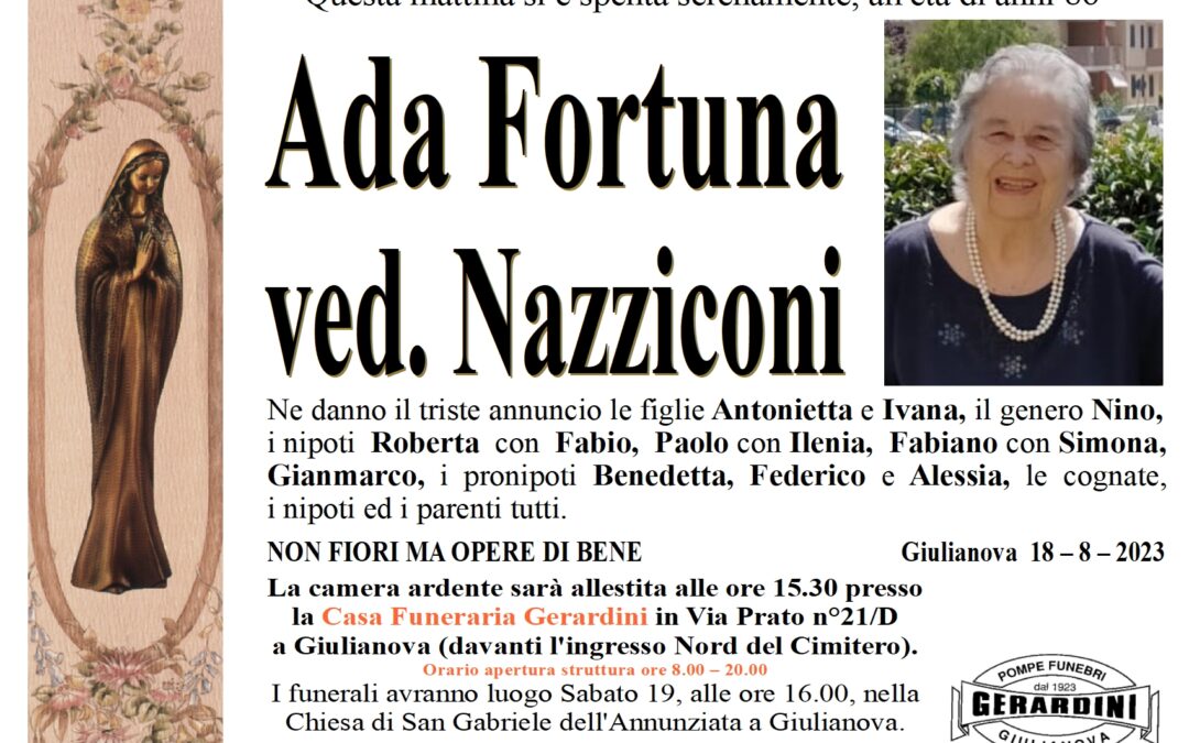 ADA FORTUNA VED. NAZZICONI