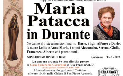 MARIA PATACCA IN DURANTE