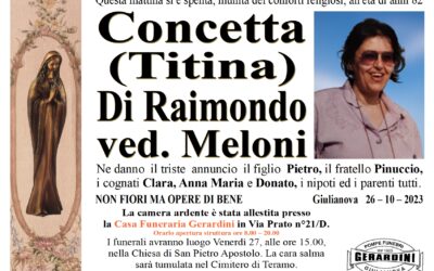 CONCETTA (TITINA) DI RAIMONDO VED. MELONI