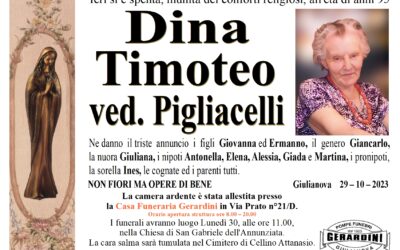 DINA TIMOTEO VED. PIGLIACELLI