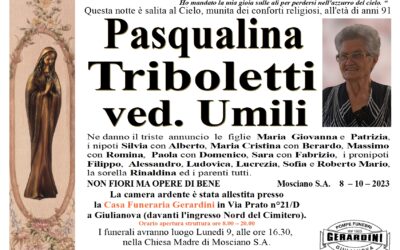 PASQUALINA TRIBOLETTI VED. UMILI