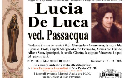 LUCIA DE LUCA VED. PASSACQUA