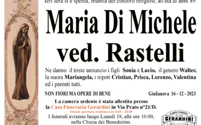 MARIA DI MICHELE VED. RASTELLI