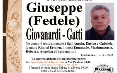 GIUSEPPE (FEDELE) GIOVANARDI – GATTI