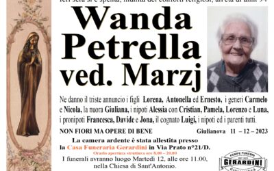 WANDA PETRELLA VED. MARZJ