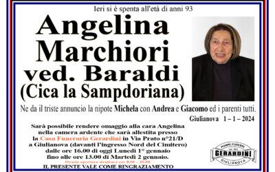 ANGELINA MARCHIORI VED. BARALDI