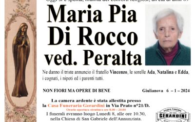 MARIA PIA DI ROCCO ved. PERALTA