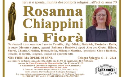 ROSANNA CHIAPPINI IN FIORA’