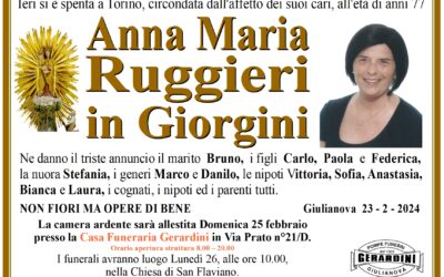 ANNA MARIA RUGGIERI IN GIORGINI