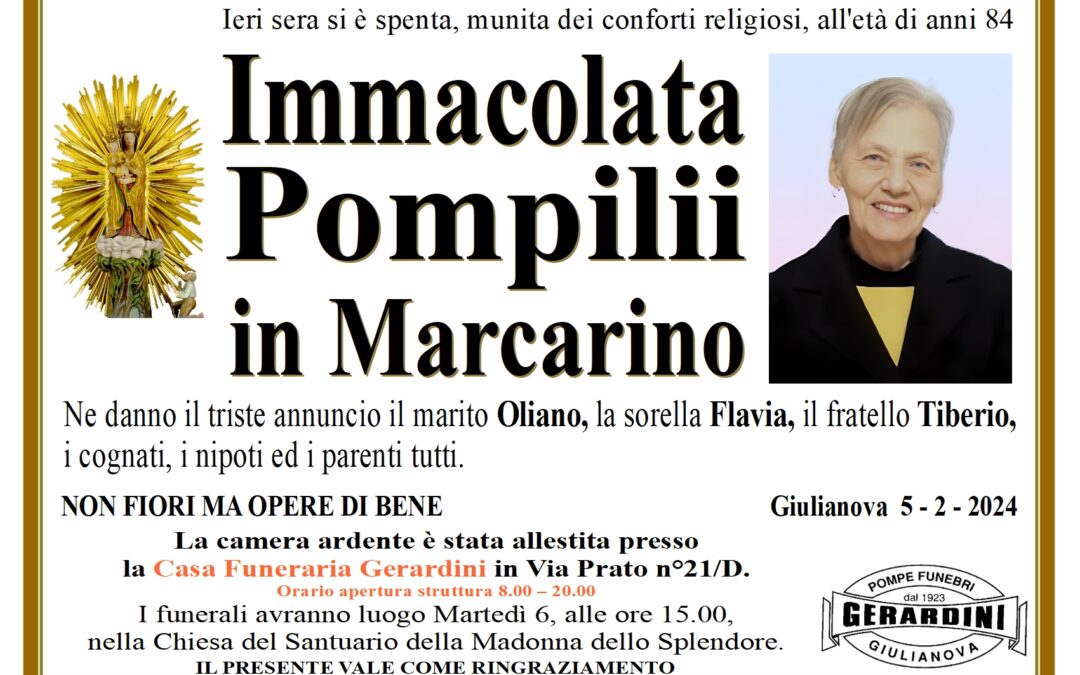 IMMACOLATA POMPILII IN MARCARINO