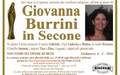 GIOVANNA BURRINI IN SECONE