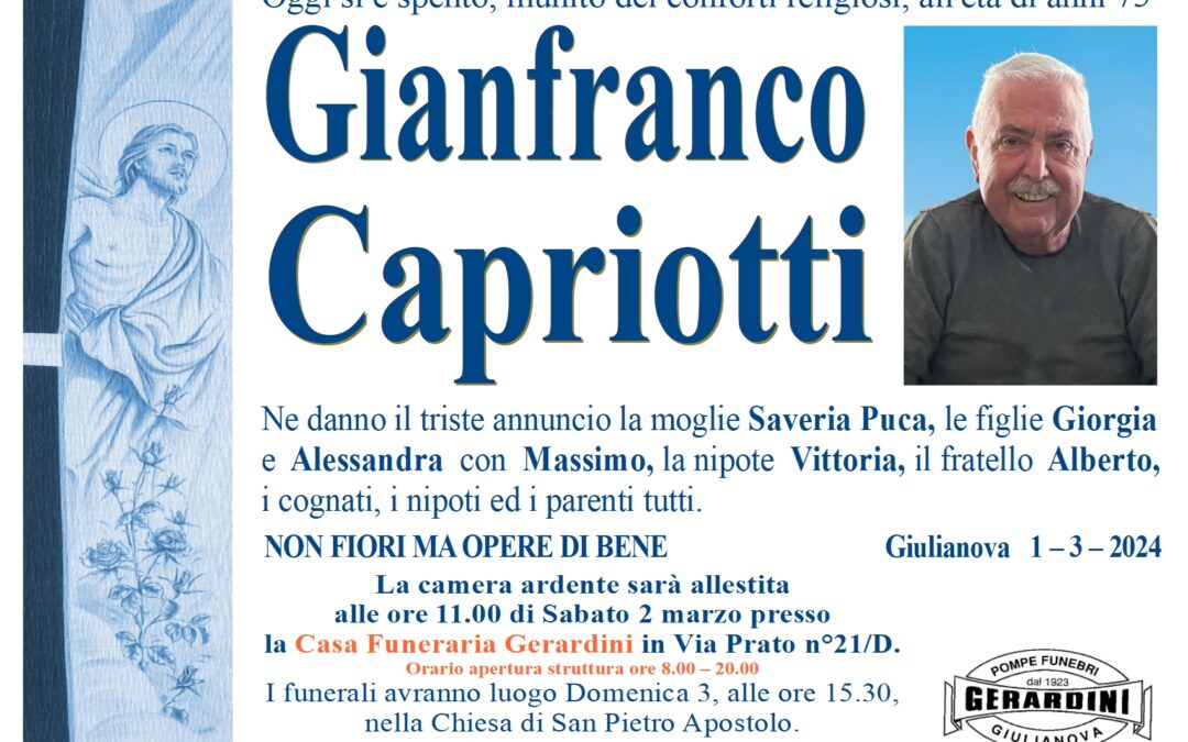 GIANFRANCO CAPRIOTTI