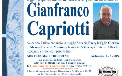 GIANFRANCO CAPRIOTTI