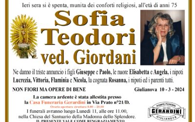 SOFIA TEODORI VED. GIORDANI