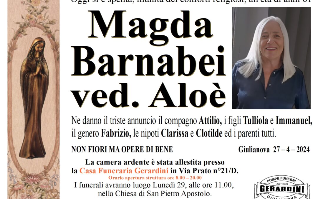 MAGDA BARNABEI VED. ALOE’