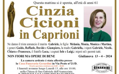 CINZIA CICIONI IN CAPRIONI