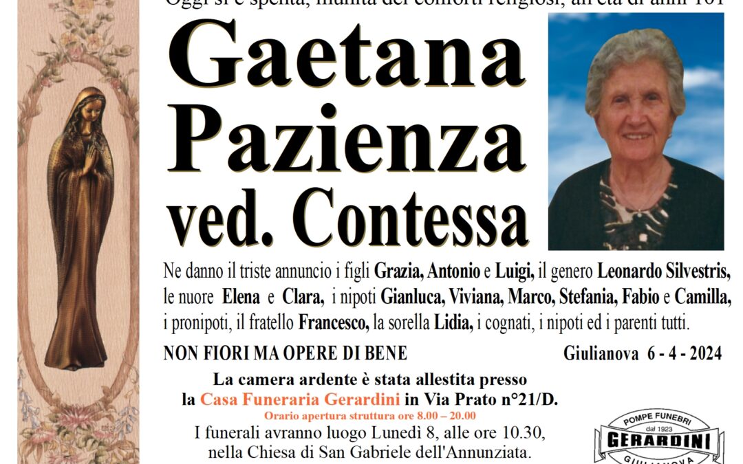 GAETANA PAZIENZA VED. CONTESSA