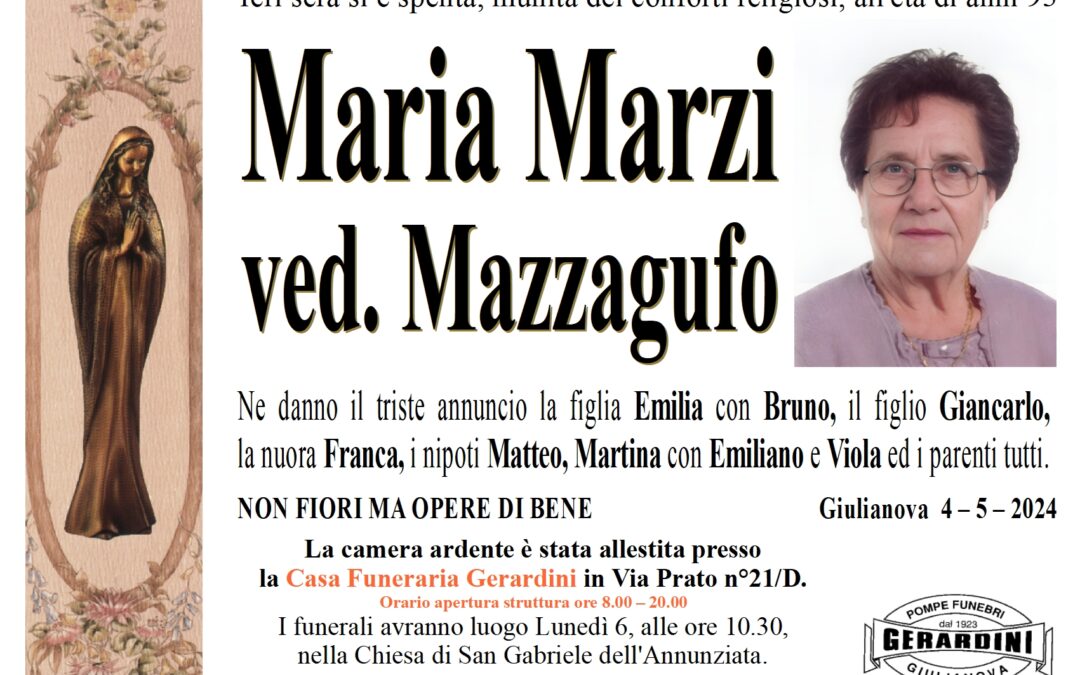 MARIA MARZI VED. MAZZAGUFO