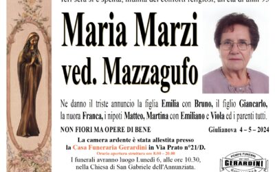 MARIA MARZI VED. MAZZAGUFO