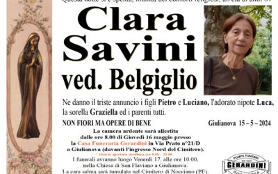 CLARA SAVINI VED.BELGIGLIO