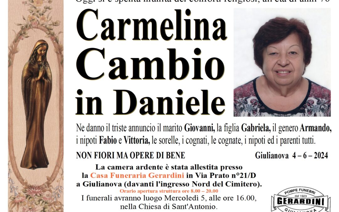 CARMELINA CAMBIO IN DANIELE