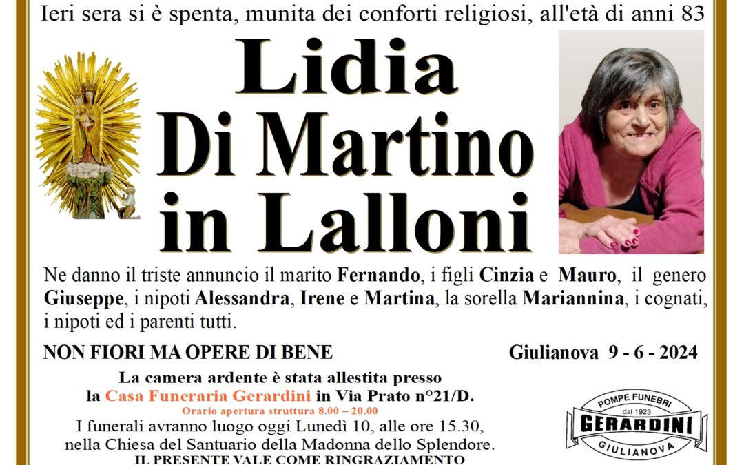 LIDIA DI MARTINO in LALLONI