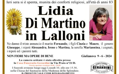 LIDIA DI MARTINO in LALLONI