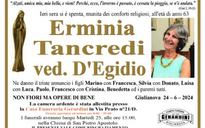 ERMINIA TANCREDI VED. D’EGIDIO