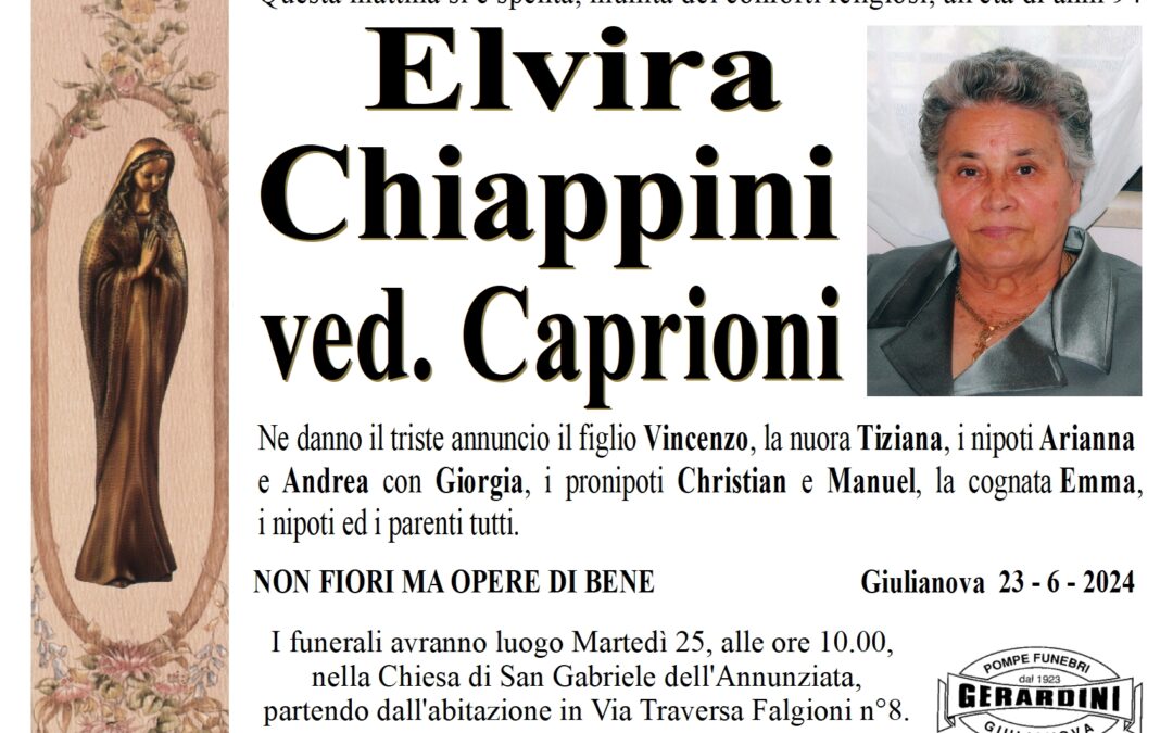 ELVIRA CHIAPPINI VED.CAPRIONI