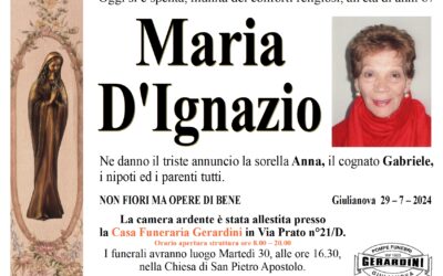 MARIA D’IGNAZIO