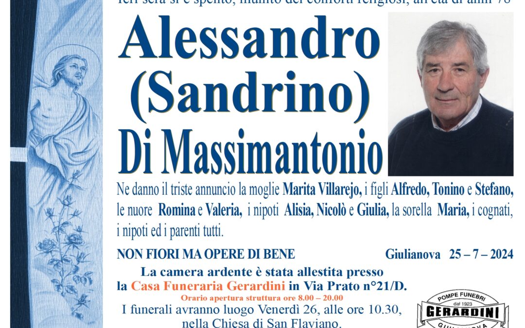ALESSANDRO (SANDRINO) DI MASSIMANTONIO