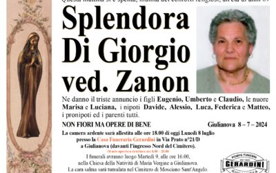 SPLENDORA DI GIORGIO VED. ZANON