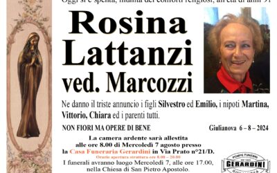 ROSINA LATTANZI VED. MARCOZZI