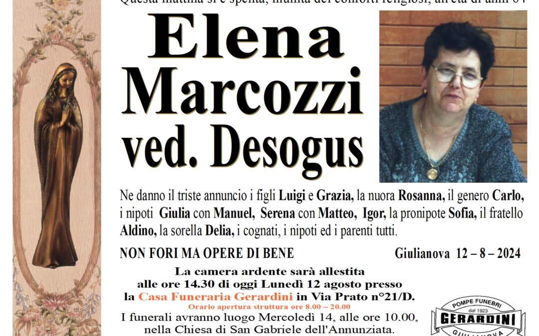 ELENA MARCOZZI VED. DESOGUS