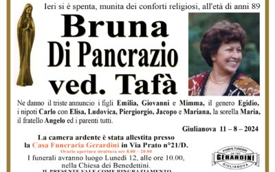 BRUNA DI PANCRAZIO VED. TAFA’