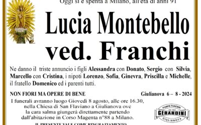 LUCIA MONTEBELLO VED. FRANCHI