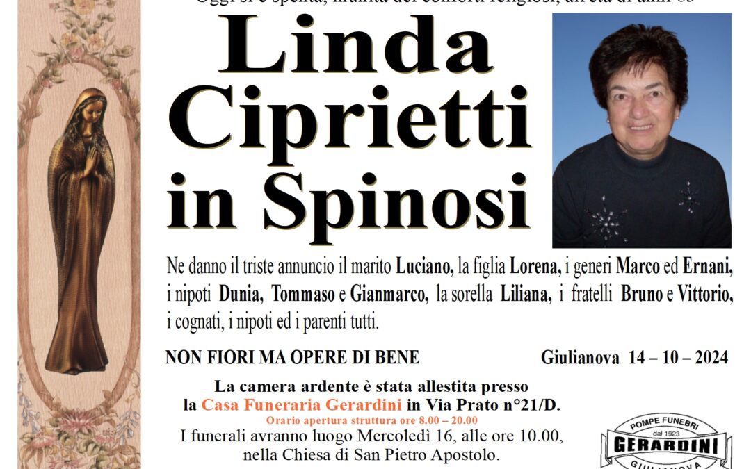 LINDA CIPRIETTI IN SPINOSI