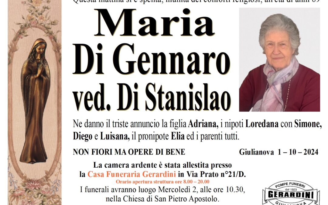 MARIA DI GENNARO ved. DI STANISLAO