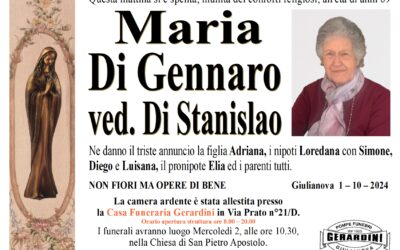 MARIA DI GENNARO ved. DI STANISLAO