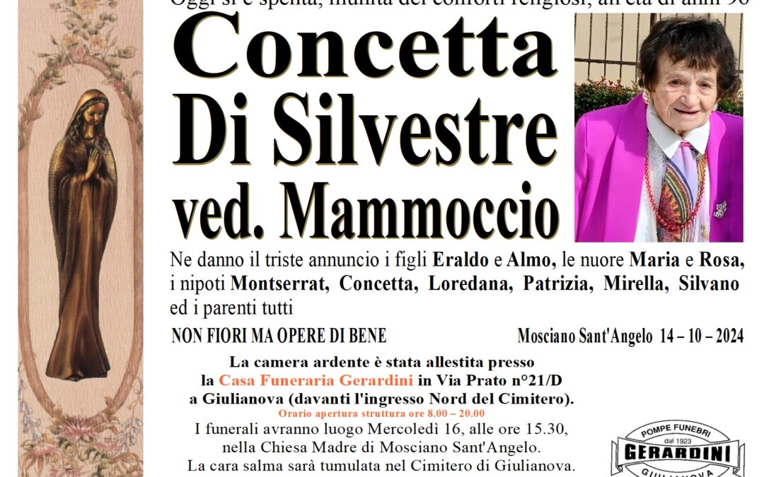 CONCETTA DI SILVESTRE VED. MAMMOCCIO