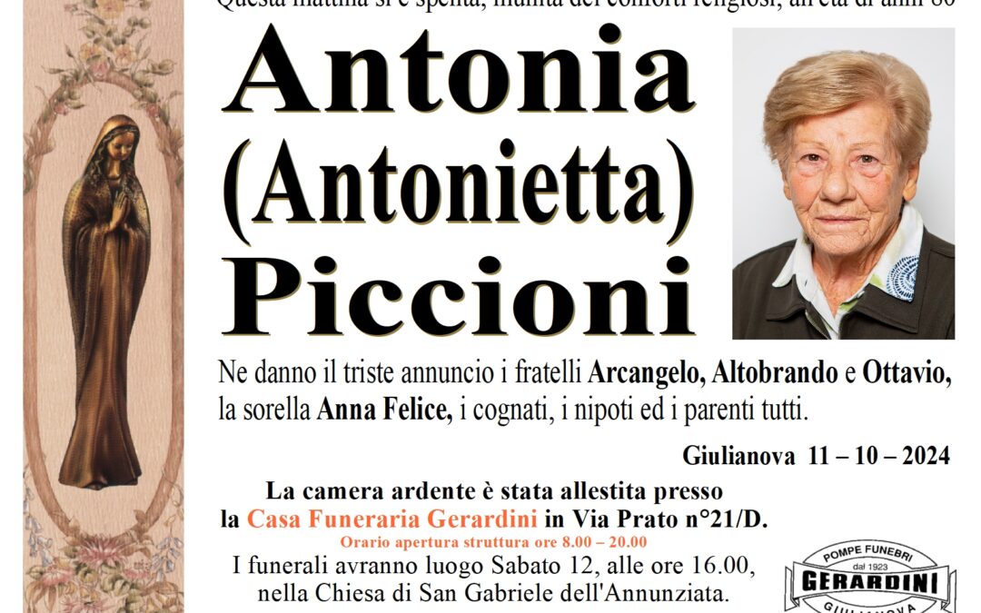 ANTONIA (ANTONIETTA) PICCIONI