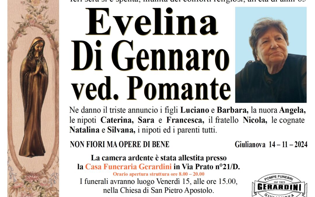 EVELINA DI GENNARO VED. POMANTE